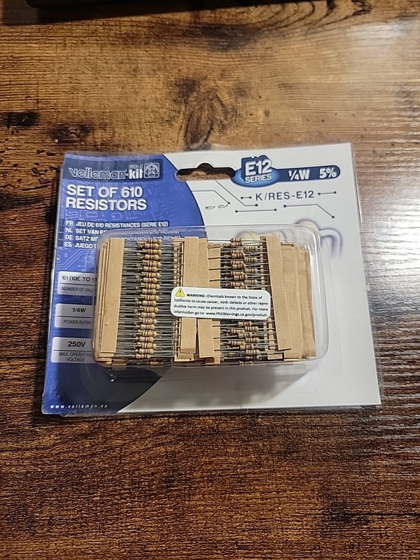 Velleman Kit E12 Series – Set Of 610 Resistors
