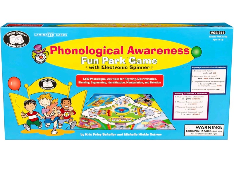 Phonological Awareness Fun Park With Electronic Spinner Super Duper Publications