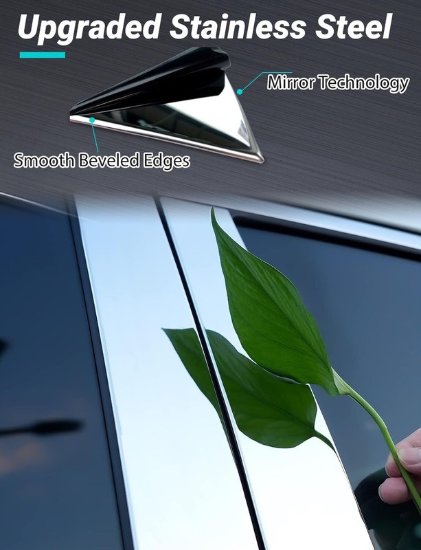 Pillar Posts Window Trim Molding, Stainless Steel Glossy Black, Door Molding gallery