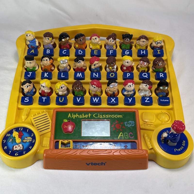 RARE Vtg VTech Interactive Alphabet Classroom Learning Toy Yellow – WORKS!