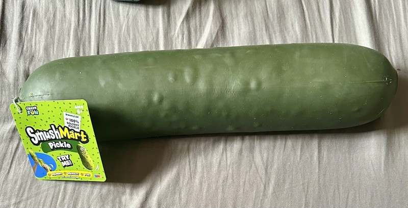 RMS Crazy Fun Smush Mart Large Pickle 🥒✨ Squishy Squeezy Fun Stress Toy NEW