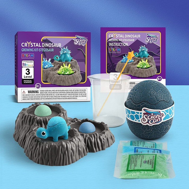 Science Can Crystal Dinosaur Growing Kit Stegosaur Great STEM Activities 8-12 yr gallery
