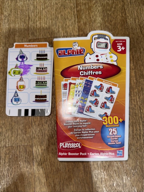 Hasbro PLAYSKOOL ALPHIE BOOSTER PACK Cards - Numbers New