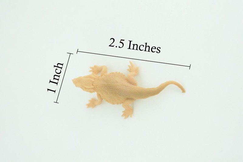 Horny Toad Toy, Realistic Hand Painted Rubber Horned Lizard, 2.5" CH930 BB204 gallery
