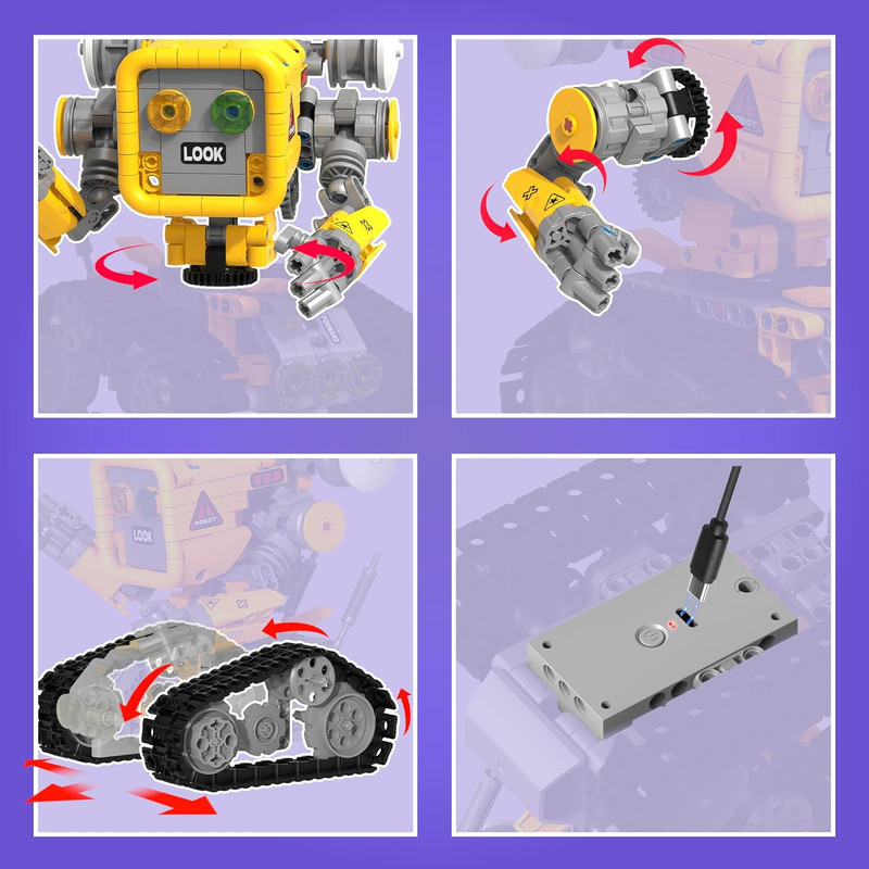 5 in 1 STEM RC Robotics Kit, APP & Remote Control Robot Building Kit, DIY Scienc gallery
