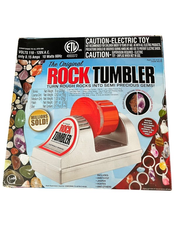 Rock Tumbler Semi-Precious Rolling Stones Electrically Operated Jewelry New/open gallery