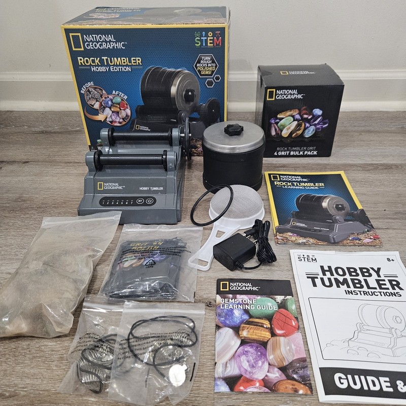 National Geographic Rock Tumbler SET - Tumbler & 3+ lb of Grit gallery
