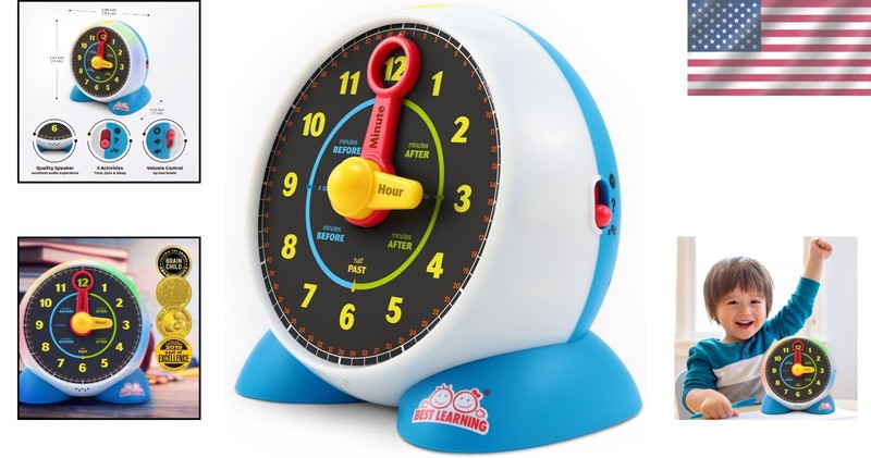 Kids Educational Learning Clock - Music, Sleep Mode & Time-Telling for Ages 3-6 gallery
