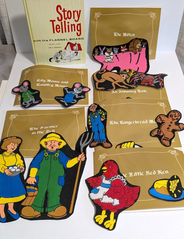 VTG Storyboard Sets Felt Flannel Board Cutouts Book Nursery Rhymes Story Telling