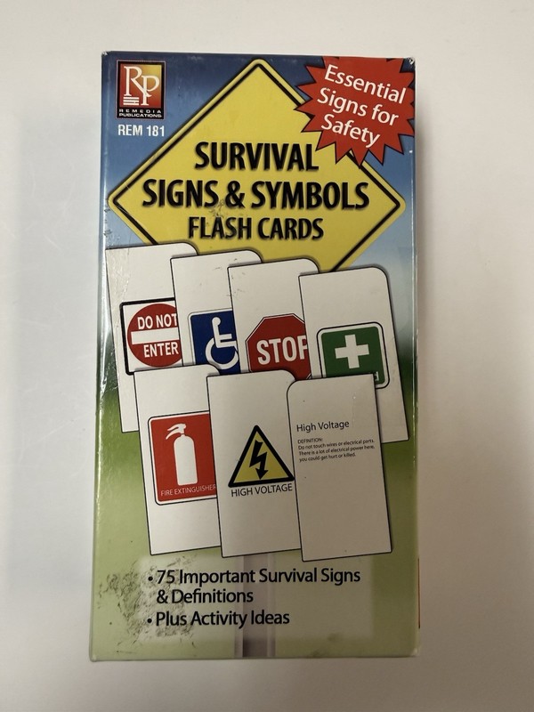 Remedia Publications Survival Safety Signs & Symbols Flash Cards REM 181