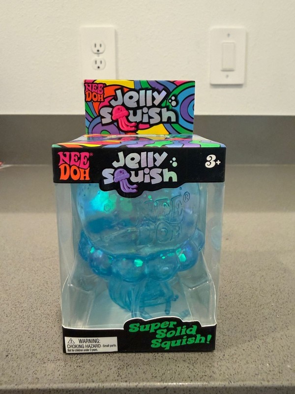 Schylling NeeDoh Jelly Squish Blue Jellyfish Nee Doh – SEALED 100% AUTHENTIC USA
