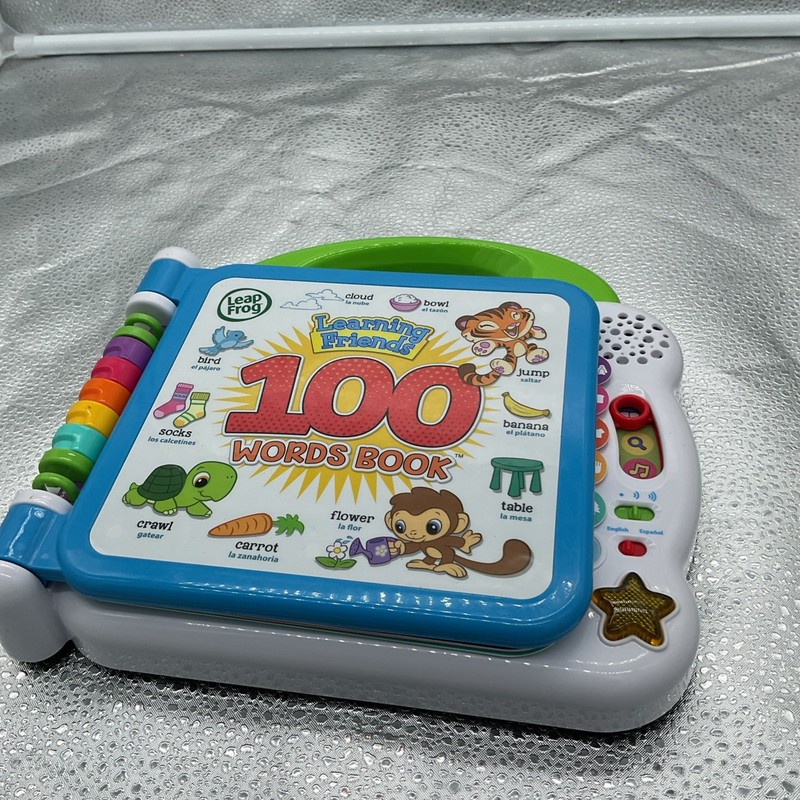 LEAPFROG Learning Friends 100 Words Bilingual Spanish English Tested And Works!