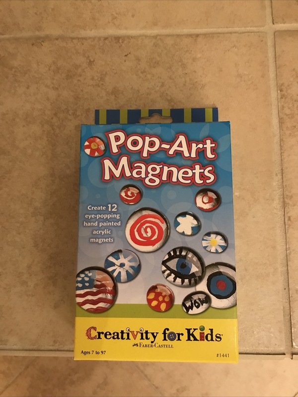 NEW Creativity for Kids, Pop-Art Magnets, Acrylic Magnets