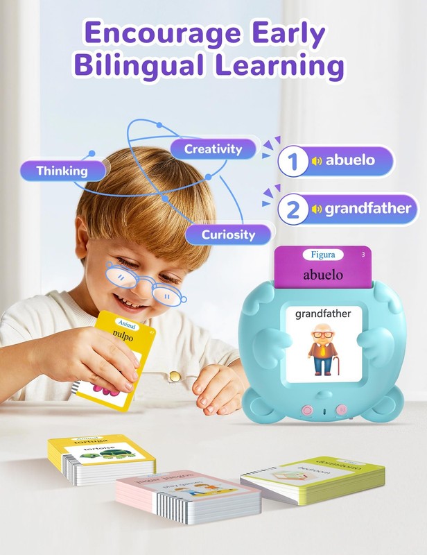Spanish & English Talking Flash Cards for Toddlers, 510 Sight Words Bilingual... gallery