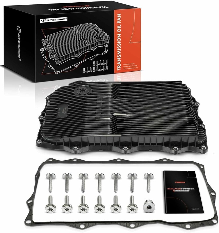 A-Premium Transmission Oil Pan with Gasket & Drain Plug Compatible with Ram 1500