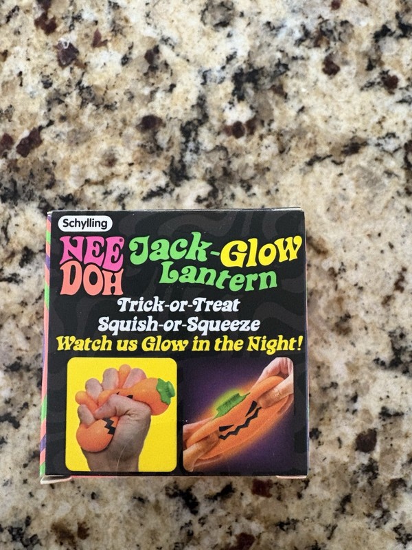 NeeDoh Jack Glow Lantern Full Size Orange Halloween Squishy NEW Sealed Rare gallery