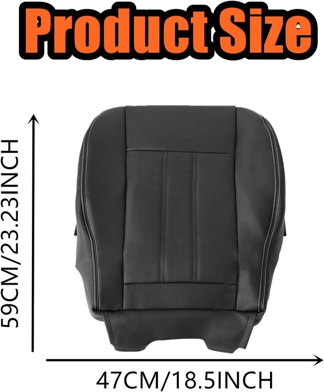 SecosAutoparts Driver or Passenger Side Bottom Replacement Perforated Leather Se gallery