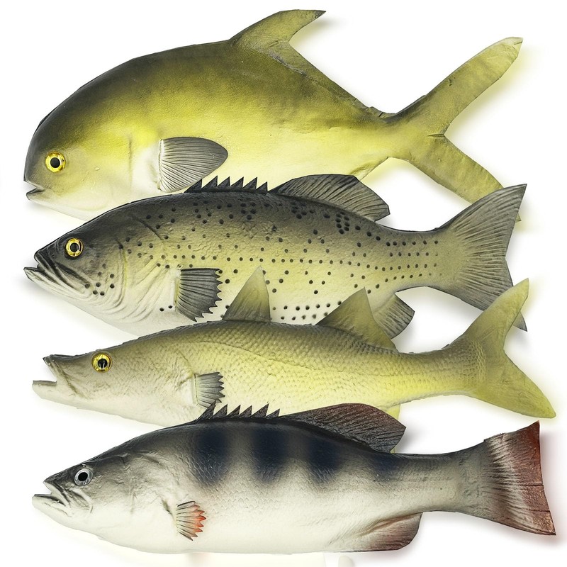 Nexboraque 4 Pack Fake Fish, 11 Inch Artificial Fish Models Simulated Pretend…