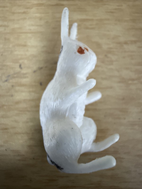 Rabbit Bunny Miniature Toy Figure 1 1/8″H Plastic Play Display Diorama “Evil”