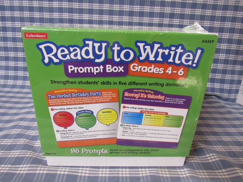 Lakeshores Ready to Write Prompt Box Grades 4-6 (New Sealed Box) FREE SHIPPING.