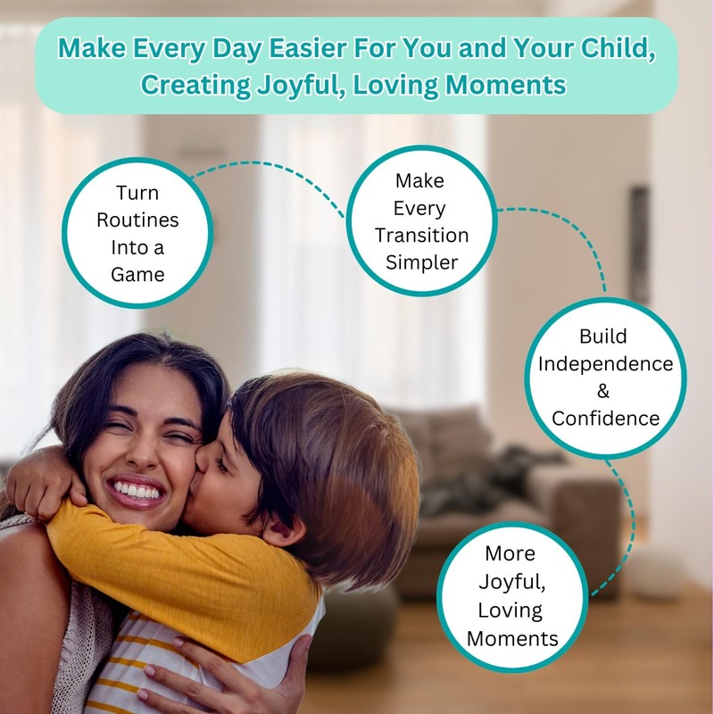 Visual Schedule for Kids with Visual Timer | Reward Chore Chart for Kids Autism gallery