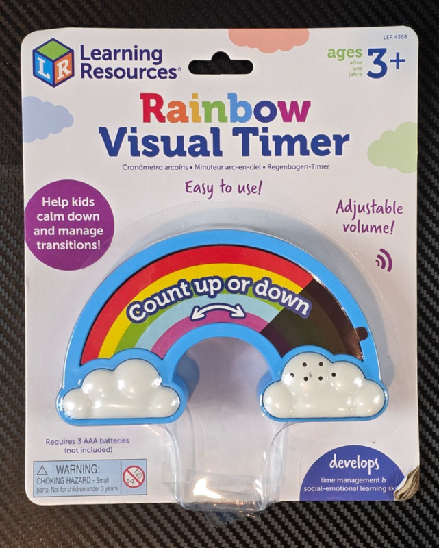 Learning Resources Rainbow Visual Timer for Kids Sensory Timer for Autism
