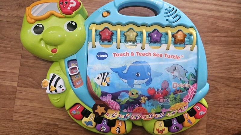 VTech Touch and Teach Turtle Book Learning Toy Book ABC’s Musical Sounds Works