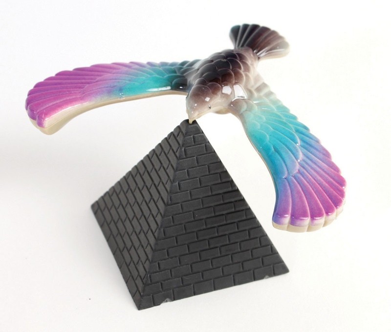 One PCS Amazing Balancing Bird with Triangle Stand (Color May Vary)
