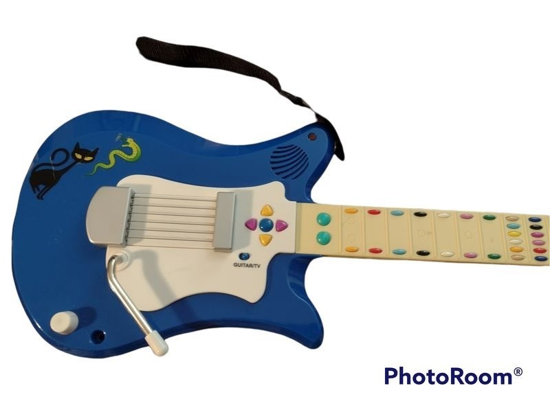 2008 Mattel I Can Play Guitar Plug N Play Guitar with 3 Cartridges gallery