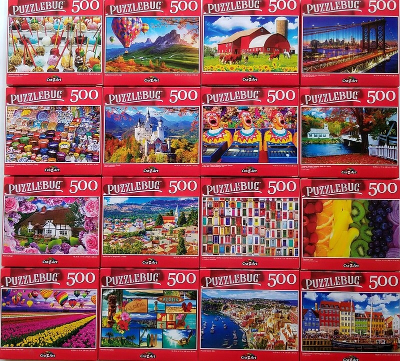 500 Pc Jigsaw Puzzles 11”x18.25” 1/Pk s20c, Select: Apples Birds Castles Doors P