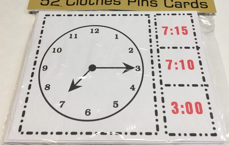 TELLING TIME - Cards for Learning Center 52 Cards- Letters Teaching Pre-k gallery