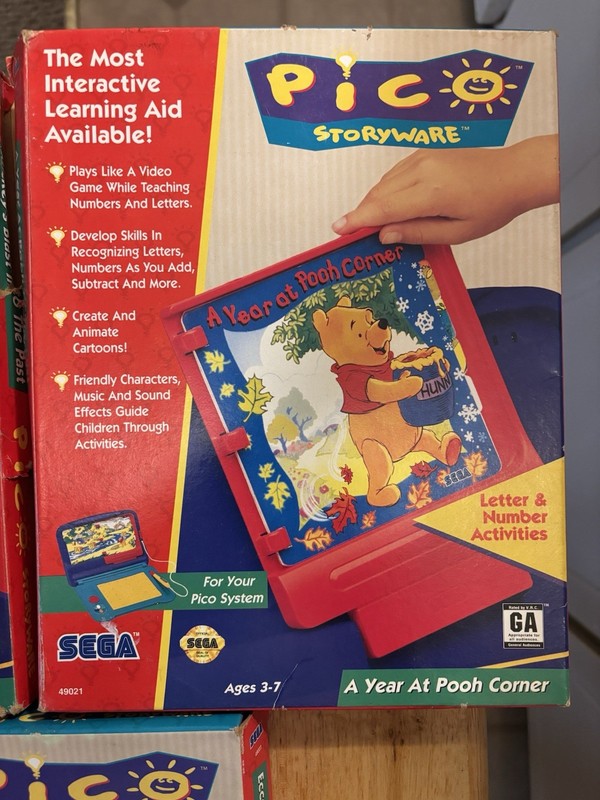Sega Pico Storyware Lot of 3 Winnie the Pooh Mickey Mouse Ecco Jr Age 3-7 Disney gallery