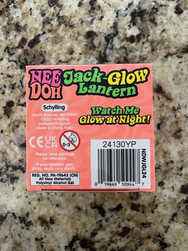 NeeDoh Jack Glow Lantern Full Size Orange Halloween Squishy NEW Sealed Rare gallery