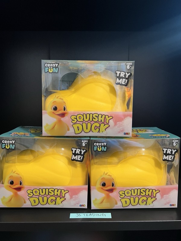 Crazy Fun Duck Squishy Squeeze Toy JUMBO Yellow (VIRAL) 1 Count
