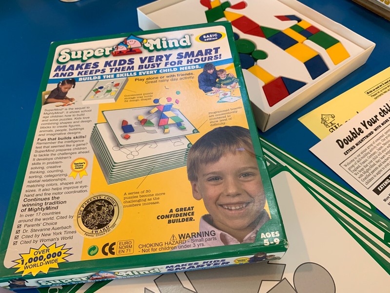 Super Mind Basic Edition Tiles Shapes Activity Puzzle Cards Smart STEM, COMPLETE