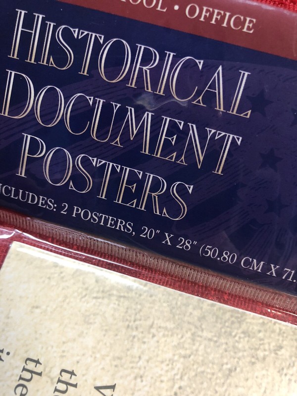 The Declaration Of Independence & Bill Of Rights ~ Educational History Posters gallery