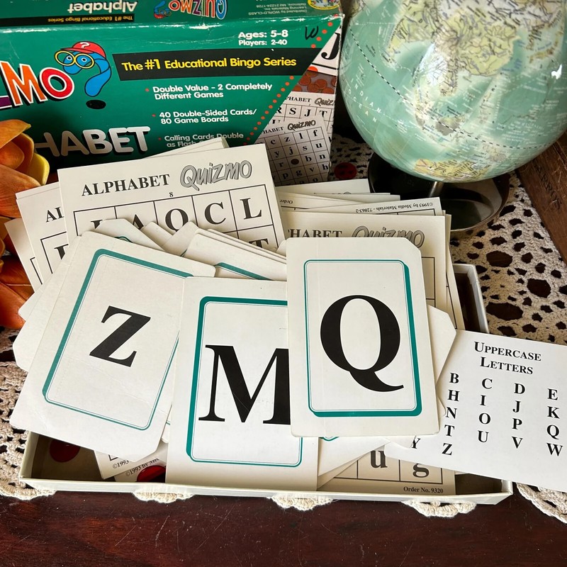 Vintage 1993 Quizmo Alphabet Bingo Game - educational series Homeschool gallery
