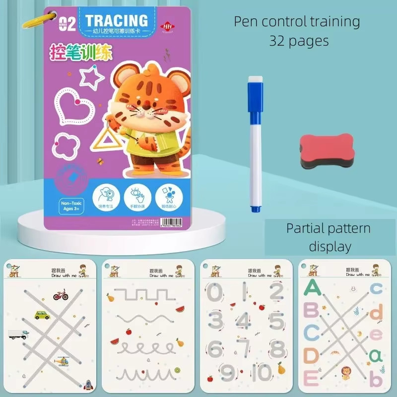 Magical Montessori Tracing Workbook Reusable Pen Control and Tracing Book for Ki