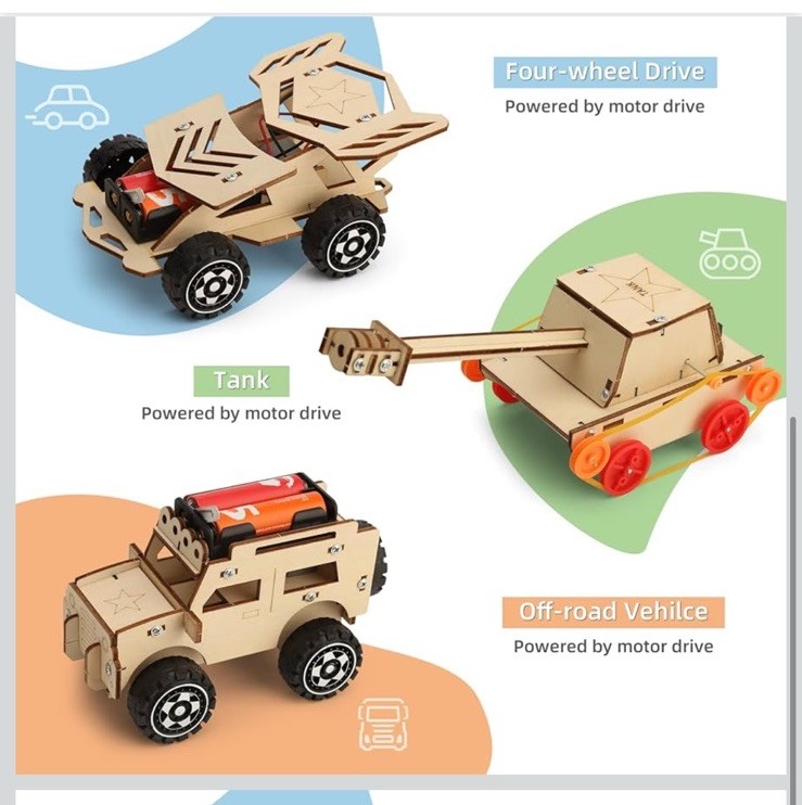 STEM Kits for Kids Age 8-10 10-12, 6 Set Wood Building Projects Crafts gallery