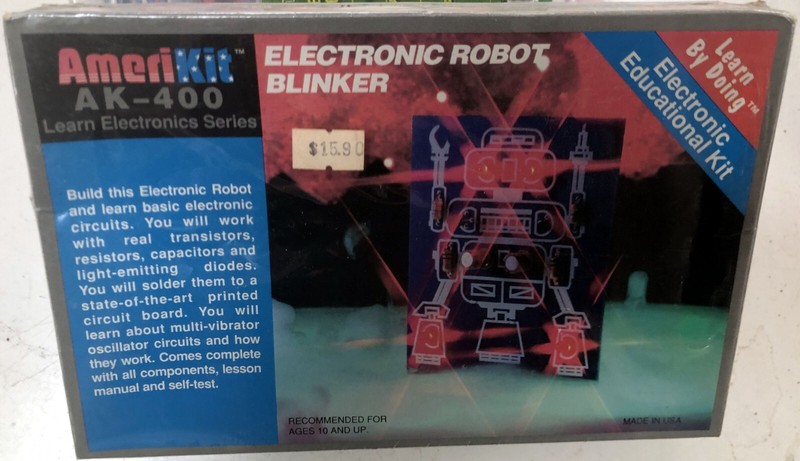 Elenco AK-400 Amerikit Electronic Robot Blinker Kit Vintage New Old Stock