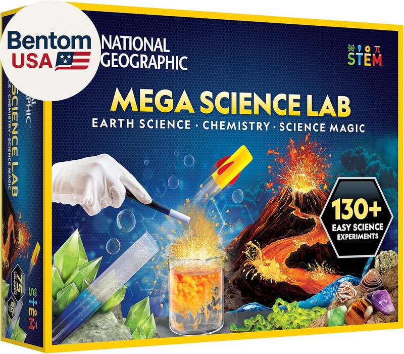 National Geographic Mega Science Lab – Kit for Kids with 75 Easy Experiments, Fe