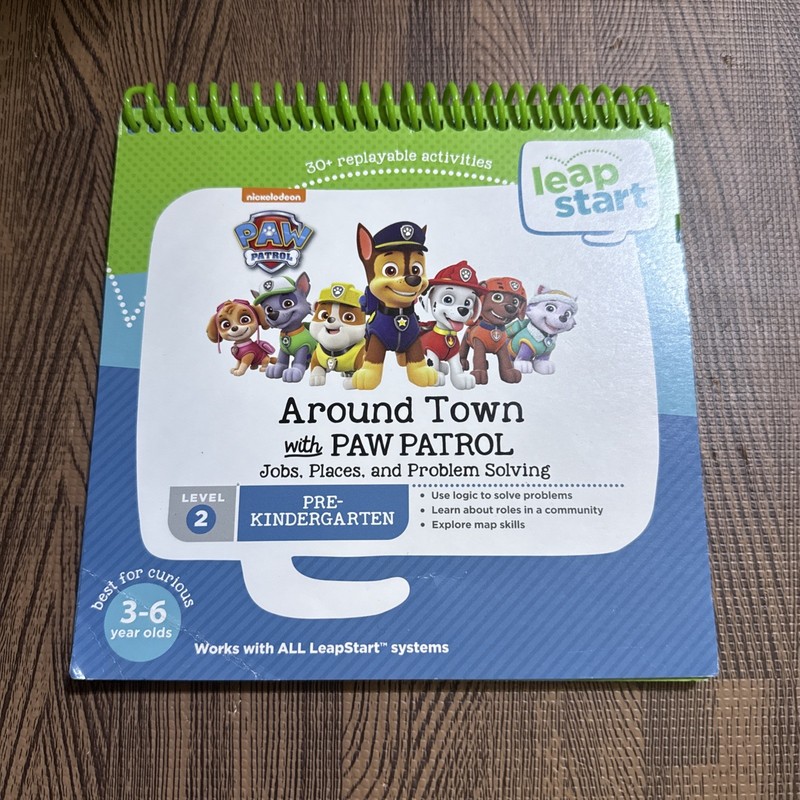 NEW LeapFrog Leap Start Pre-Kindergarten Book — AROUND THE TOWN WITH PAW PATROL