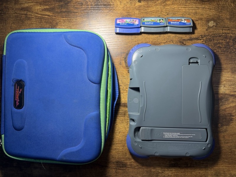VTech InnoTab Learning Tablet w/ 3 Game Cartridges & Blue/Green Case gallery
