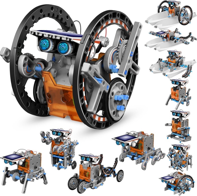 13-in-1 Solar Robot STEM Kit for Kids Ages 8-12, Science & Robotics Building Toy