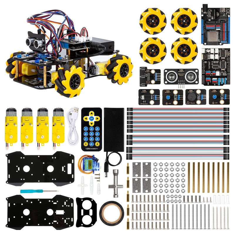 Smart Robot Car Kit Compatible with Arduino, Robotics for Kids Ages 8-12 12-1…