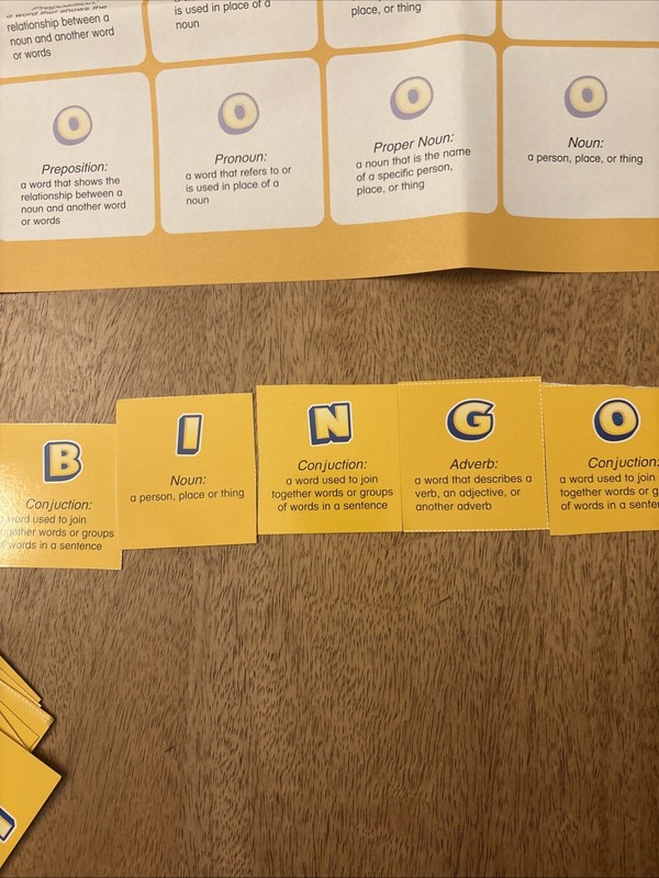 Lakeshore Parts Of Speech BINGO Learning Game Up to 36 Players Ages 8+ gallery