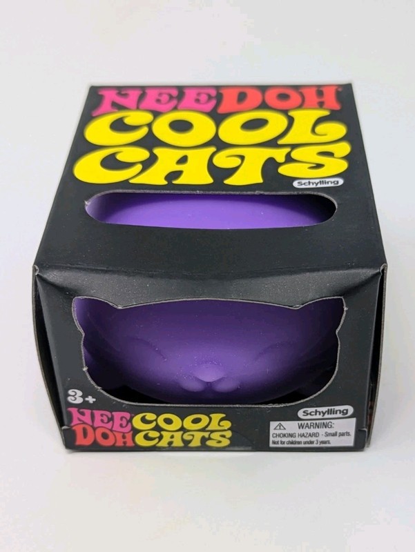 NeeDoh Purple Cool Cats Squishy Fidget Toy Stress Balls Sensory Toy NEW Tiktok