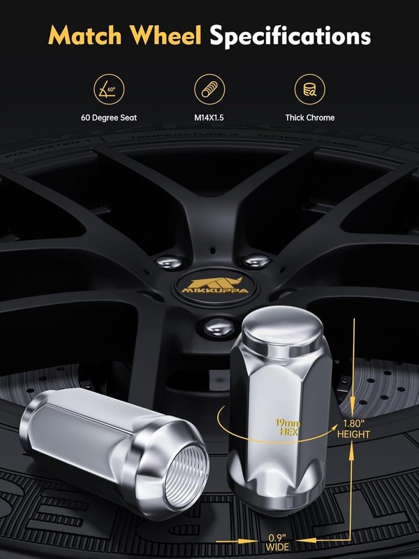 MIKKUPPA M14x1.5 Lug Nuts - Replacement for Chevy Silverado 1500 Traverse Colora gallery