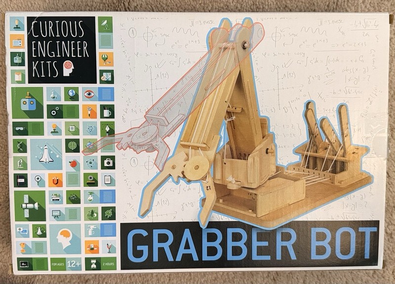 Curious Engineer Kits Grabber Bot Copernicus Wood 3D Model Kit STEM Ages 12 DIY