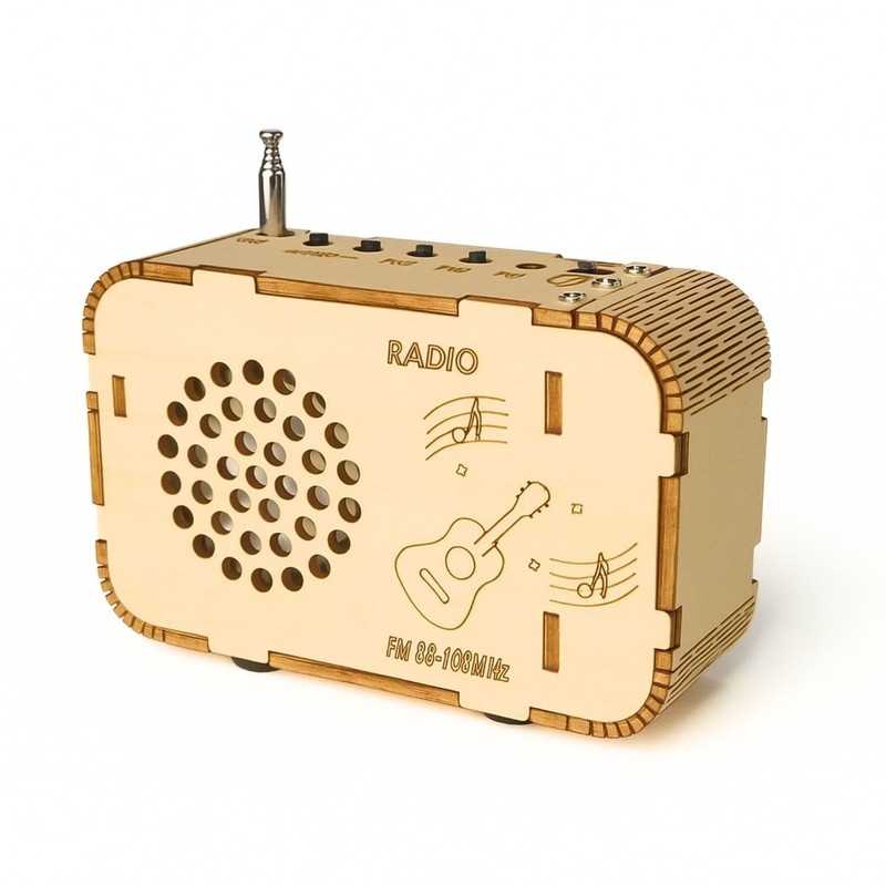DIY STEM Wooden Radio Kit for Kids 8-12 – Educational Science Project, Fun Wood